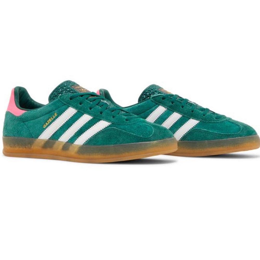 SOLD❤️‍🔥 Womens Adidas Gazelle Indoor Collegiate Green Pink Sneaker
